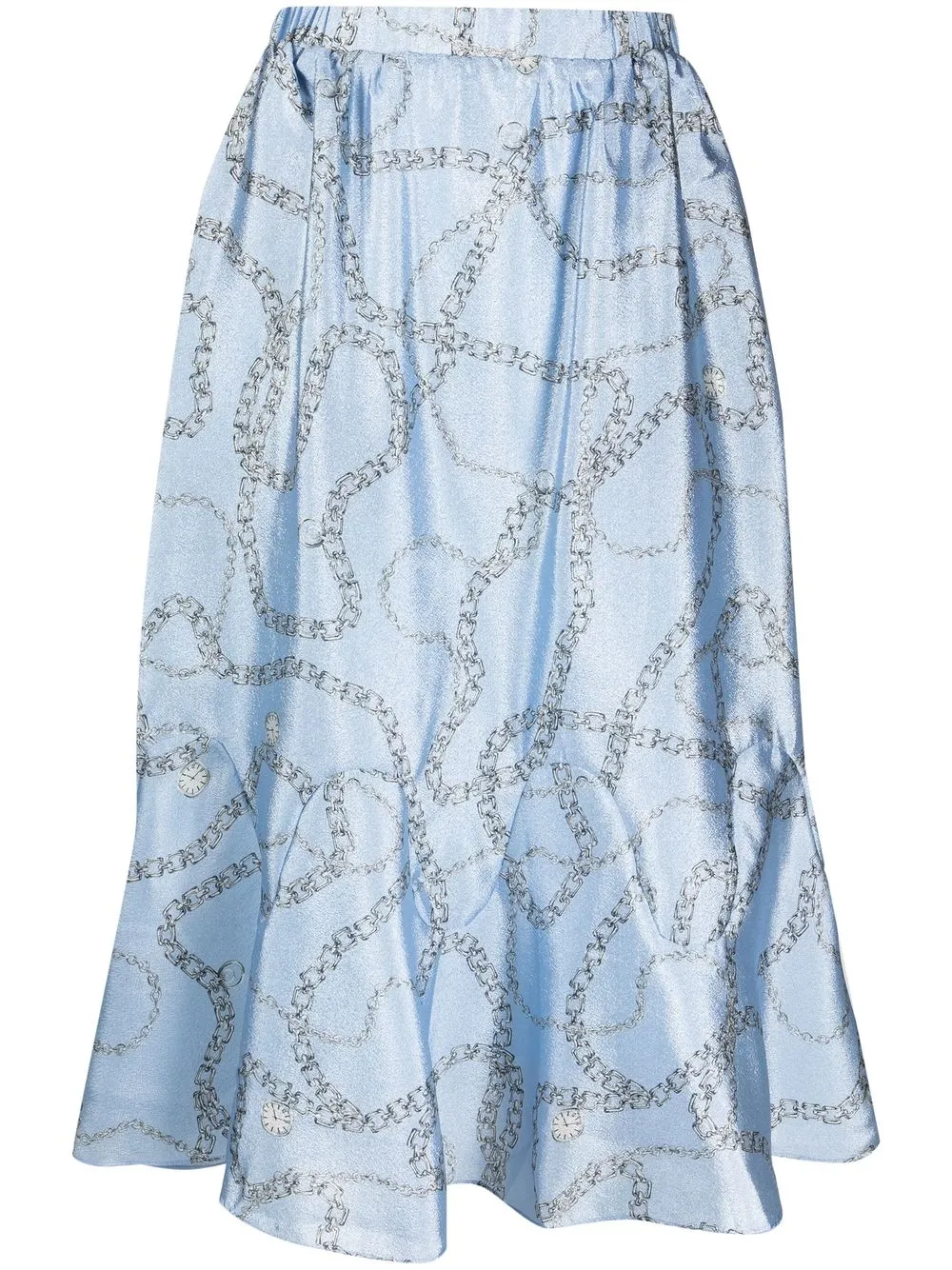 

Baum Und Pferdgarten chain-link print skirt - Blue