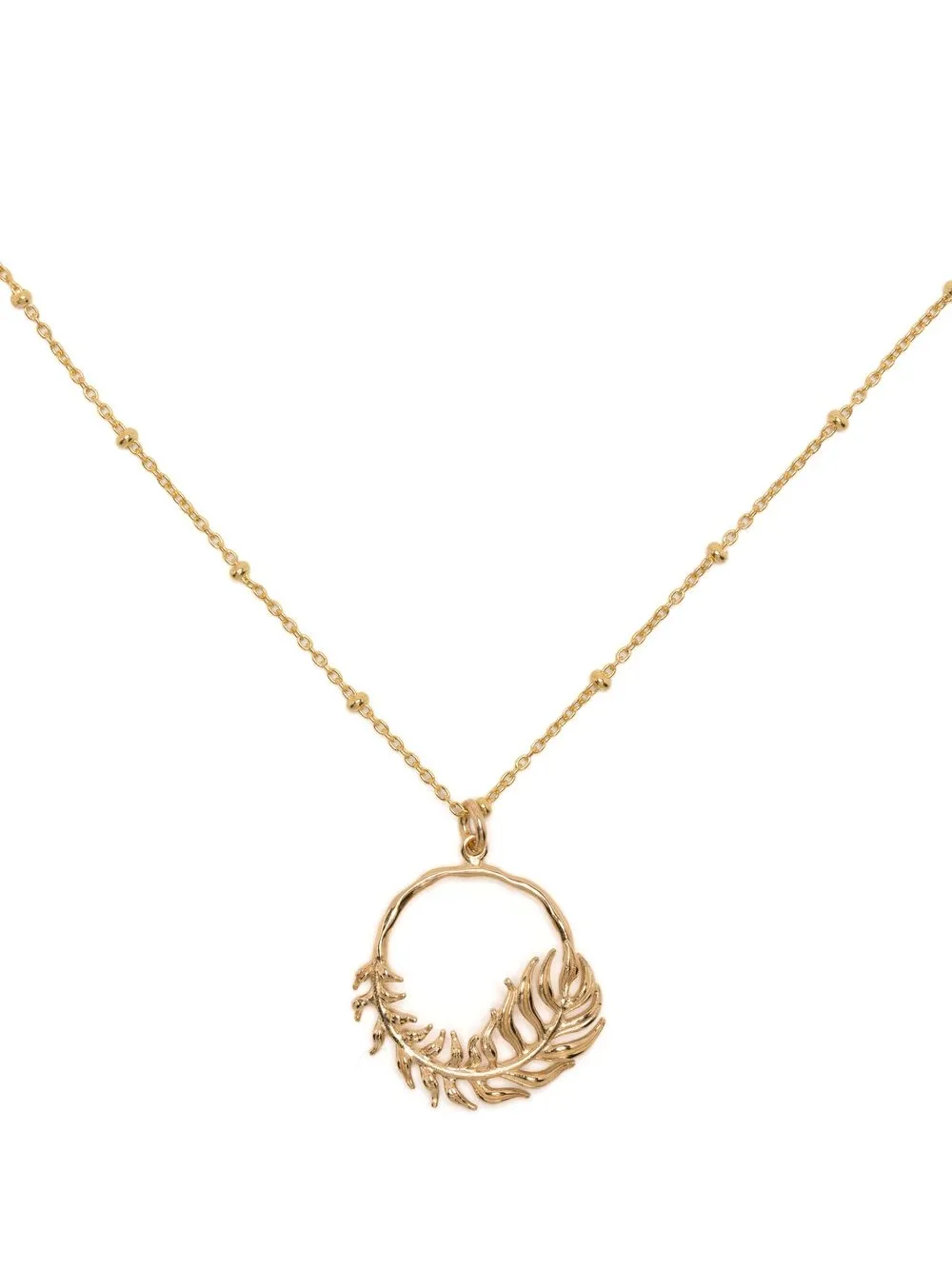 

DOWER AND HALL Angel Feather pendant necklace - Gold