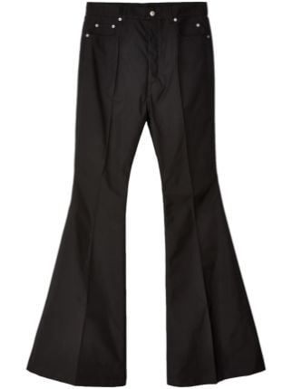 Flared trousers with creases black - Women