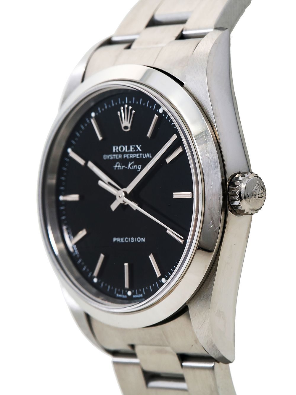 Pre-owned Rolex Air-king 34 毫米腕表（典藏款） In Black