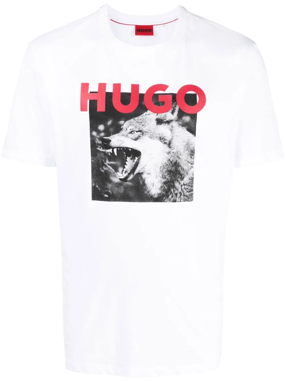 

HUGO logo-print T-shirt - White