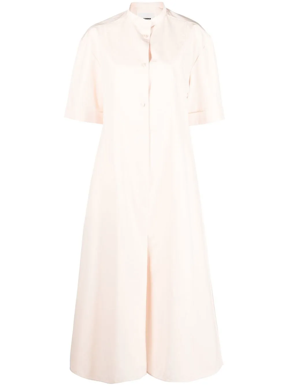 

Jil Sander band-collar flared midi shirtdress - Neutrals