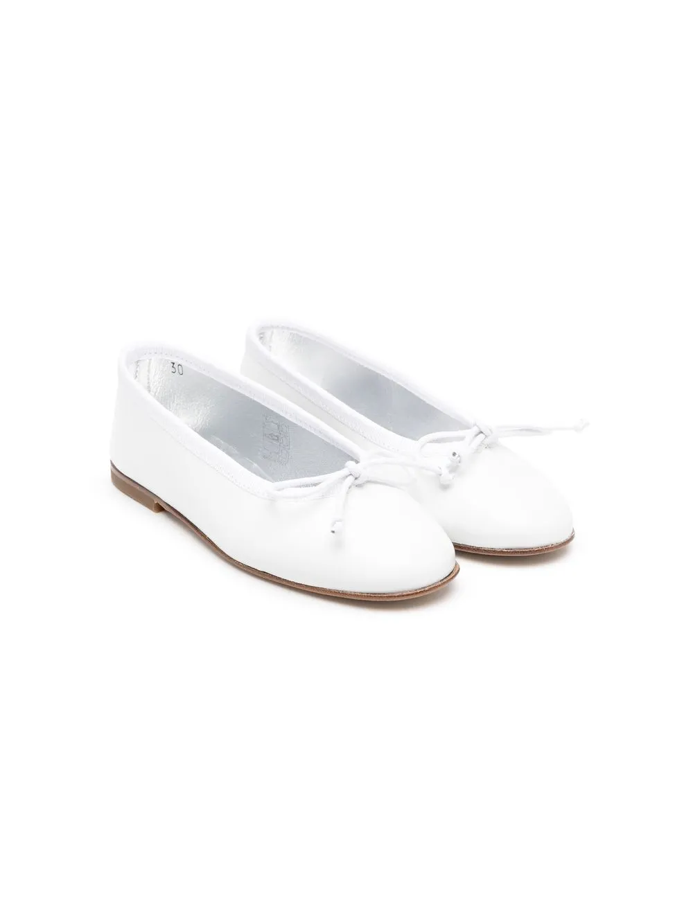 

Gallucci Kids bow-detailing leather ballerinas - White