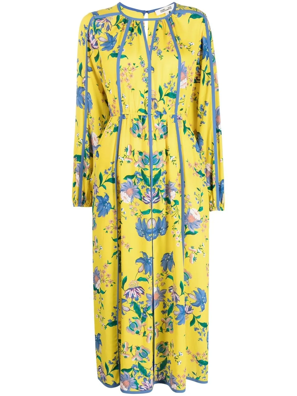 

DVF Diane von Furstenberg vestido midi con estampado floral - Amarillo