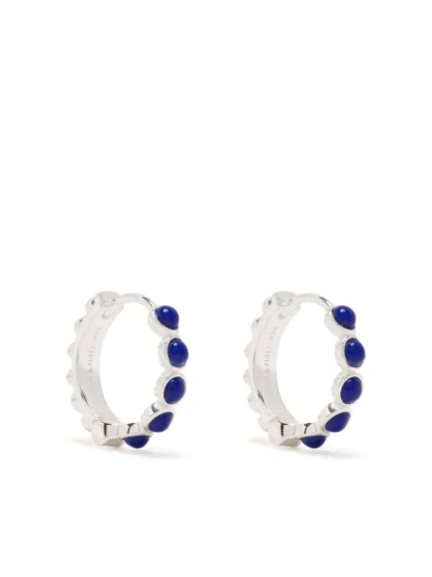 DOWER AND HALL lapis lazuli-embellished huggie hoops