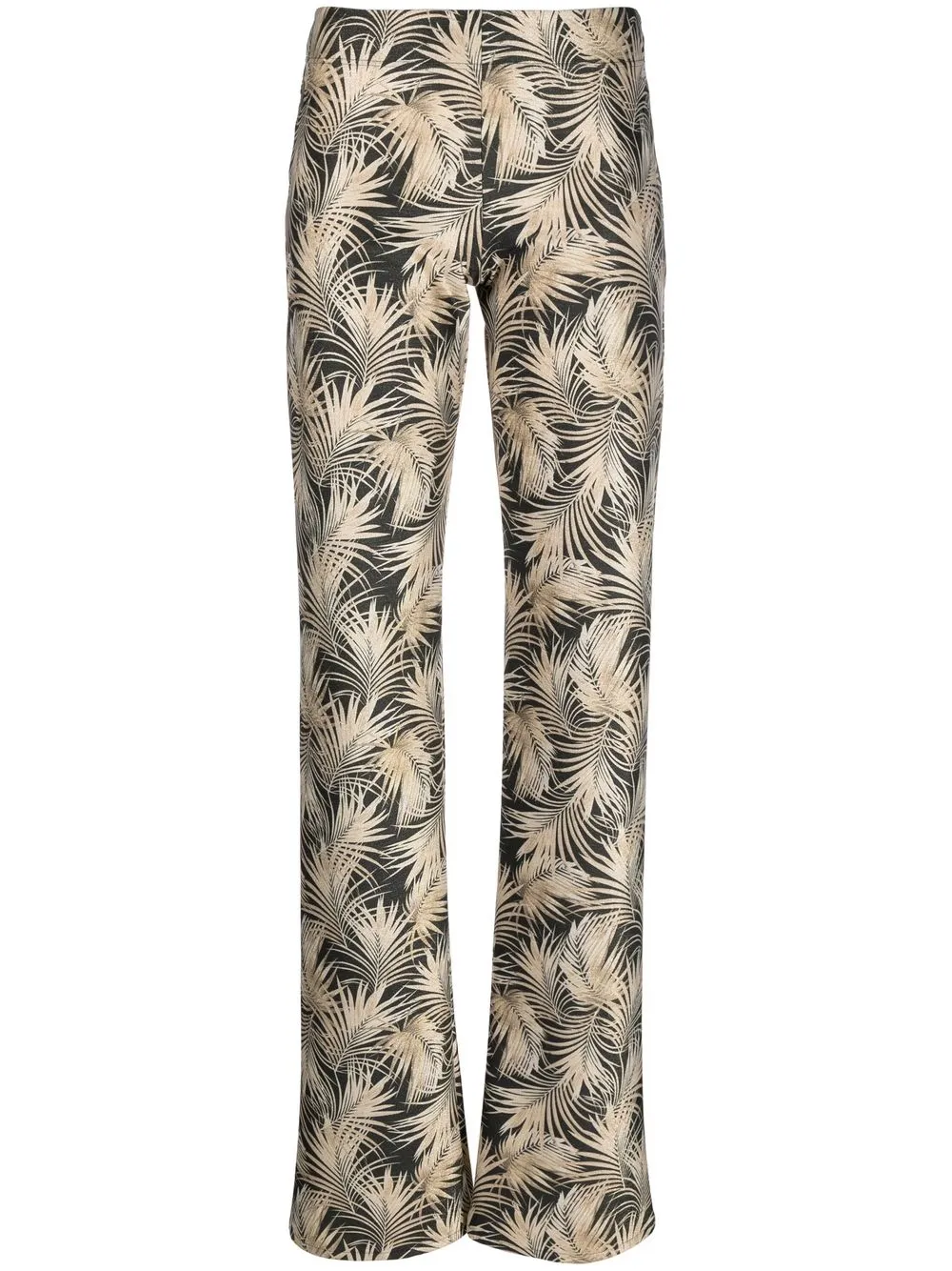 

Fisico leaf-print straight-leg trousers - Negro