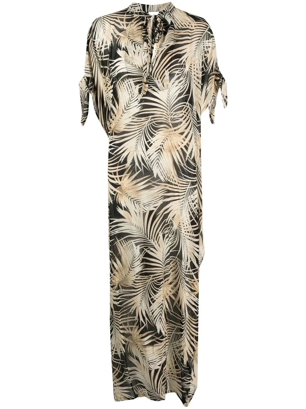 

Fisico leaf-print beach dress - Black