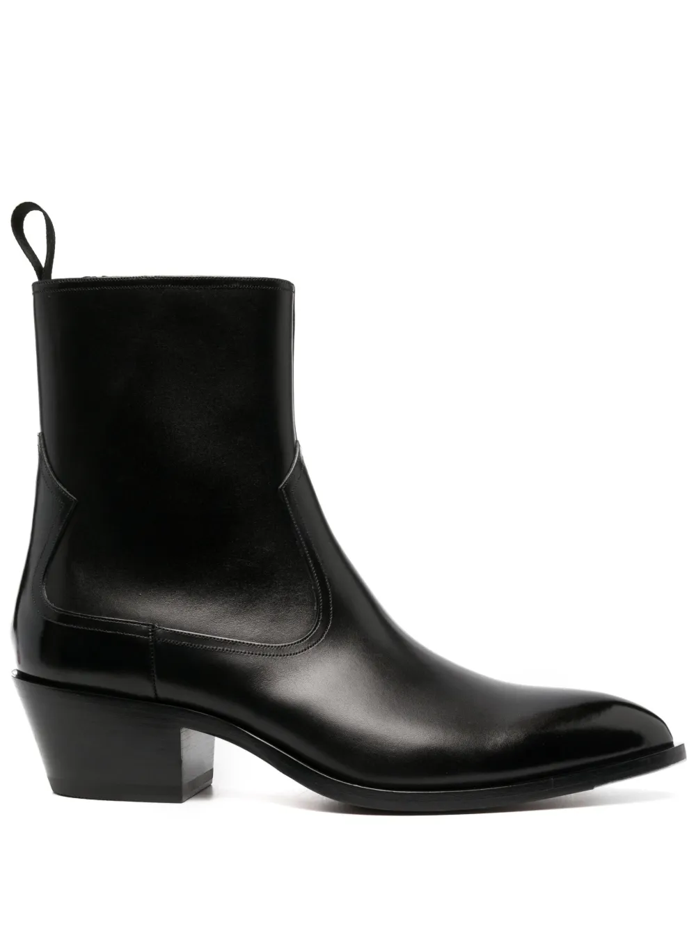 Bally Black Leather Ankle Booties In Black