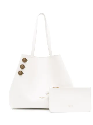 トートバッグ BALMAIN FW25 'Embleme' shopping bag (DN1FE836LGSR 0PA) Balmain Embleme Shopper Tote Bag in Grained Leather | Neiman