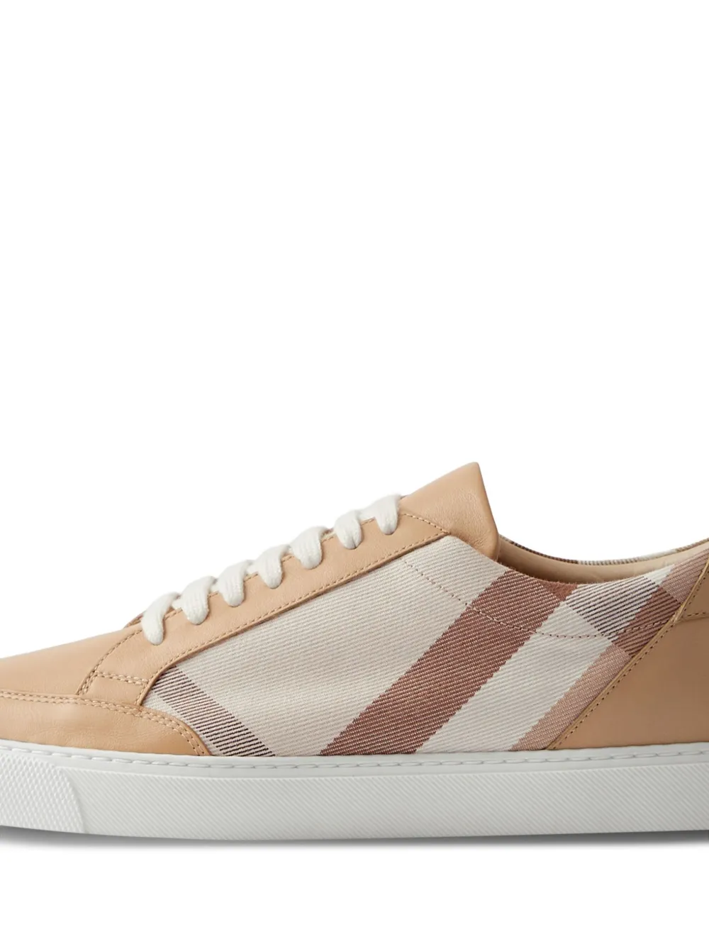 Cheap Burberry check cotton-leather sneakers Women