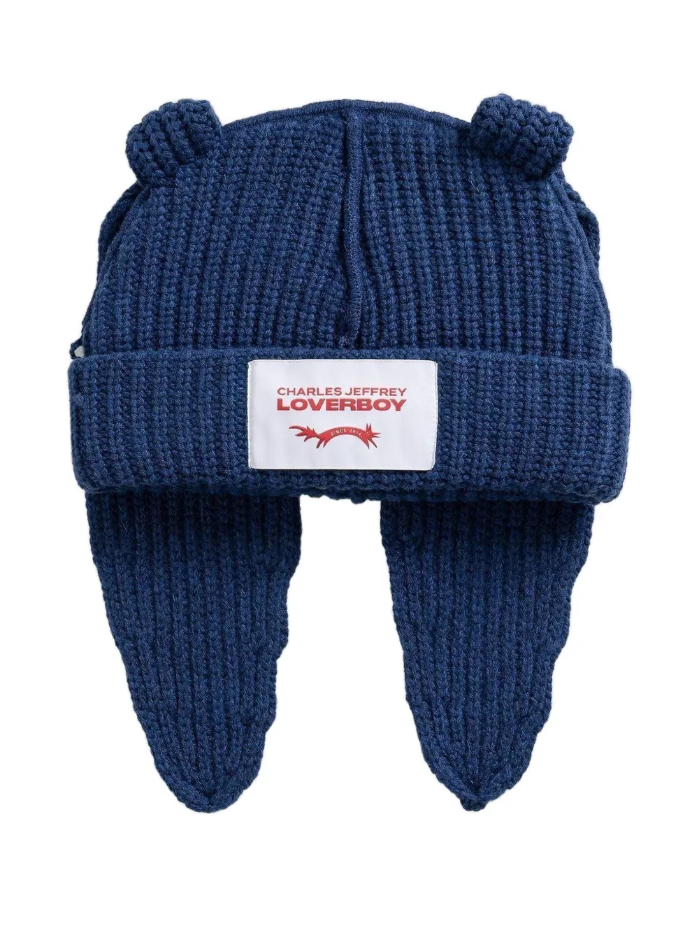Charles Jeffrey Loverboy Chunky Rabbit-ear Beanie In Blue