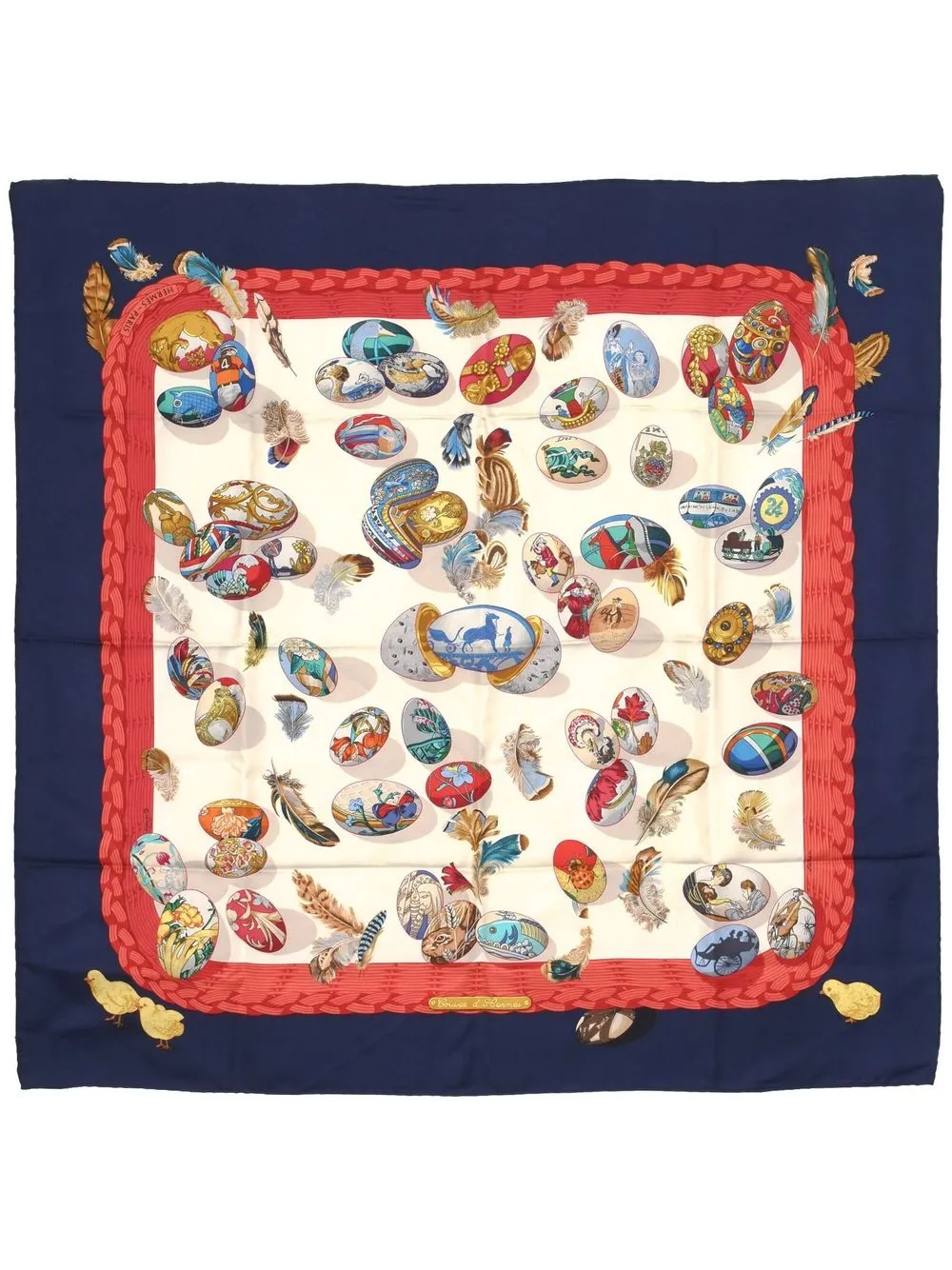 

Hermès pre-owned Couvee d'Hermès silk scarf - Blue