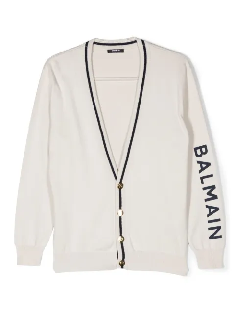 Balmain Kids stripe-detail cardigan 