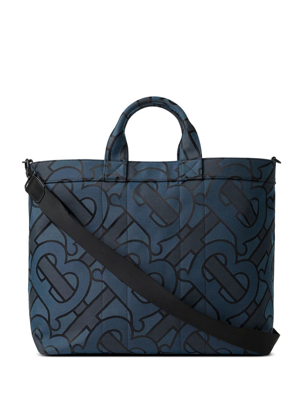 Burberry Shopper met monogram jacquard - Blauw