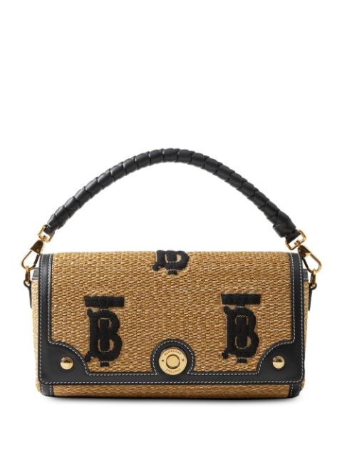 Burberry Small Note TB Raffia Shoulder Bag