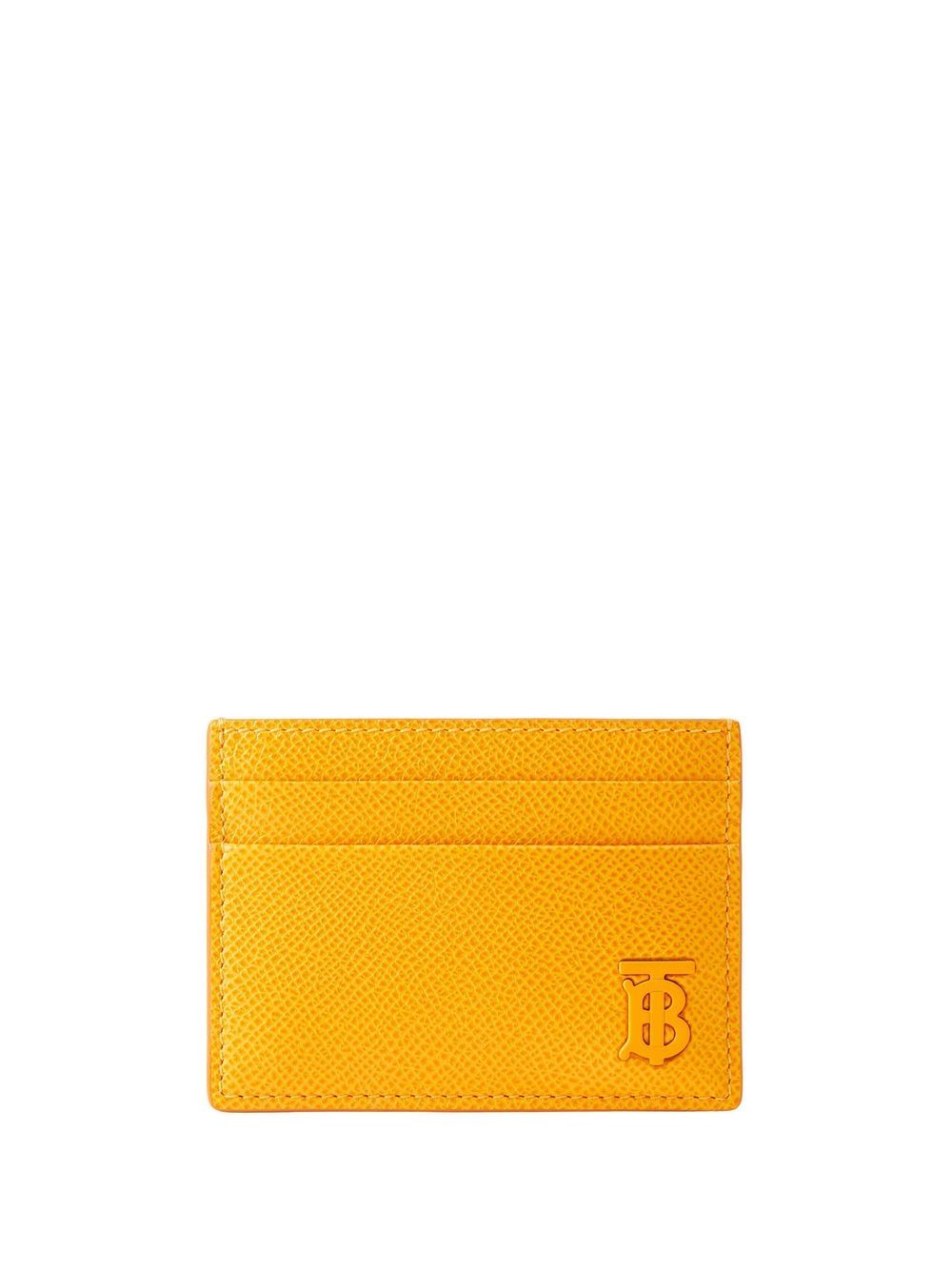 

Burberry grained-leather TB cardholder - Orange