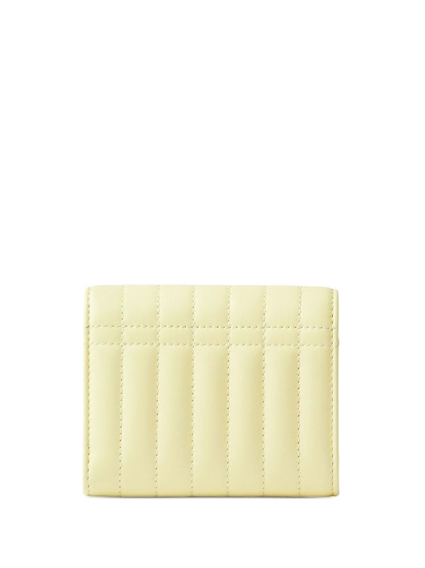 BURBERRY Leather Small White Card Holder Wallet