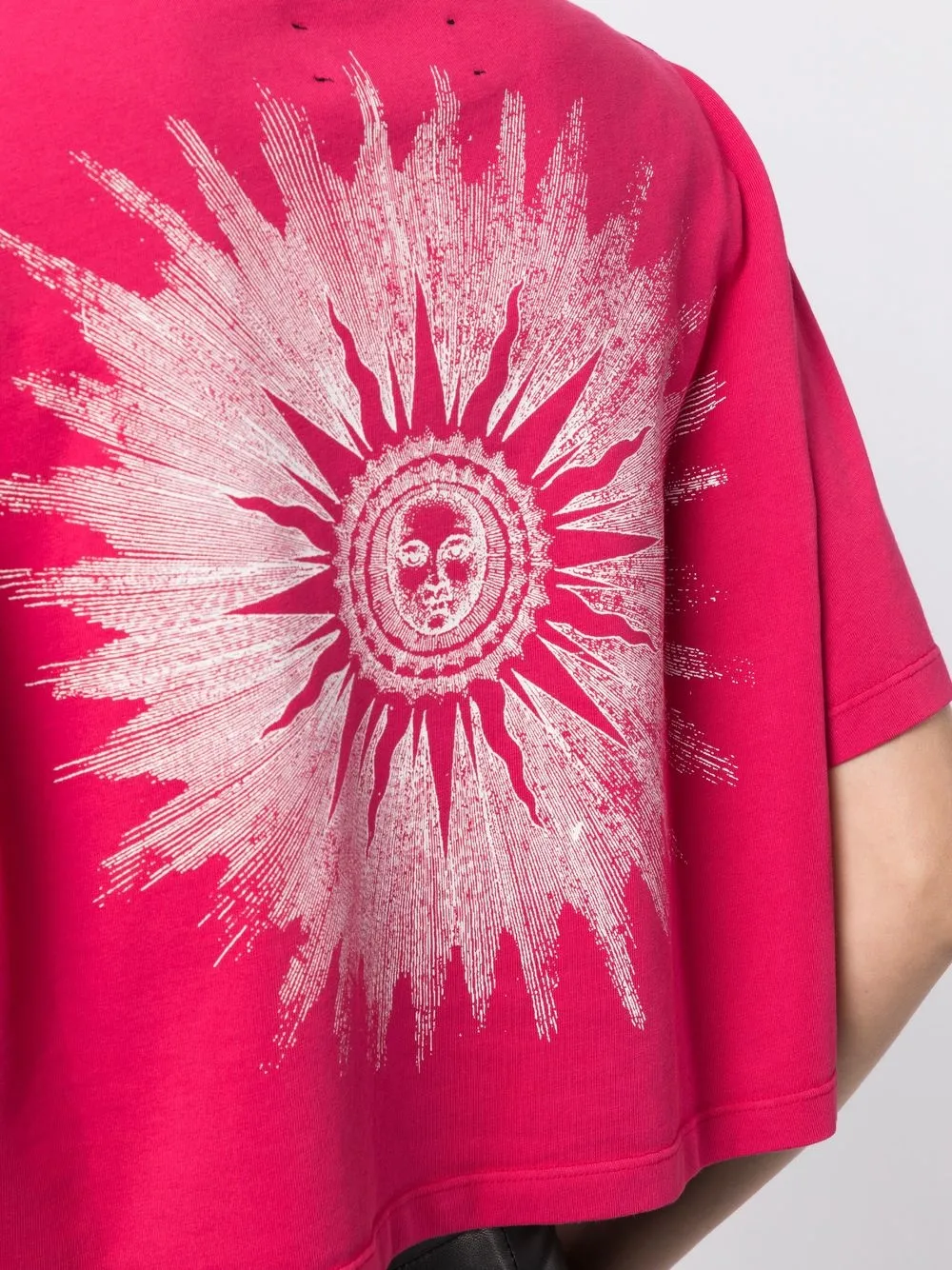 AMIRI logo-print Cropped T-shirt | Pink | FARFETCH