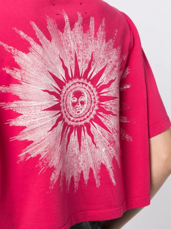 AMIRI logo-print Cropped T-shirt | Pink | FARFETCH