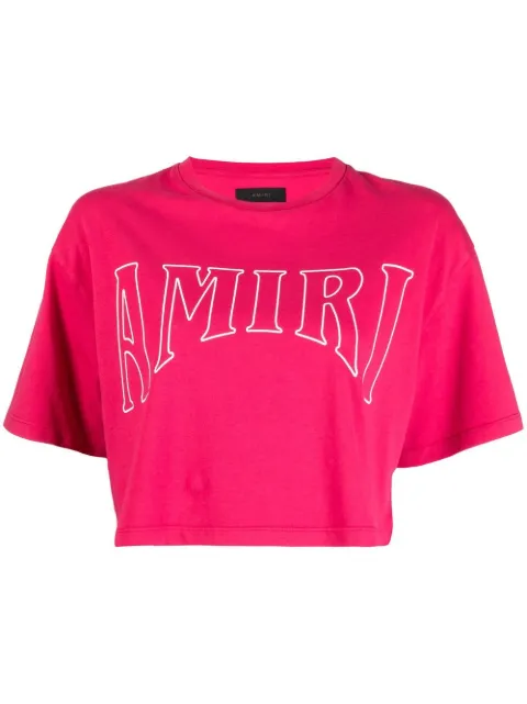 AMIRI logo-print cropped T-shirt
