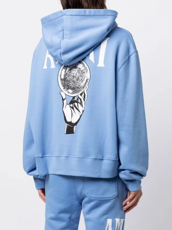 AMIRI logo-print Cotton Hoodie - Farfetch