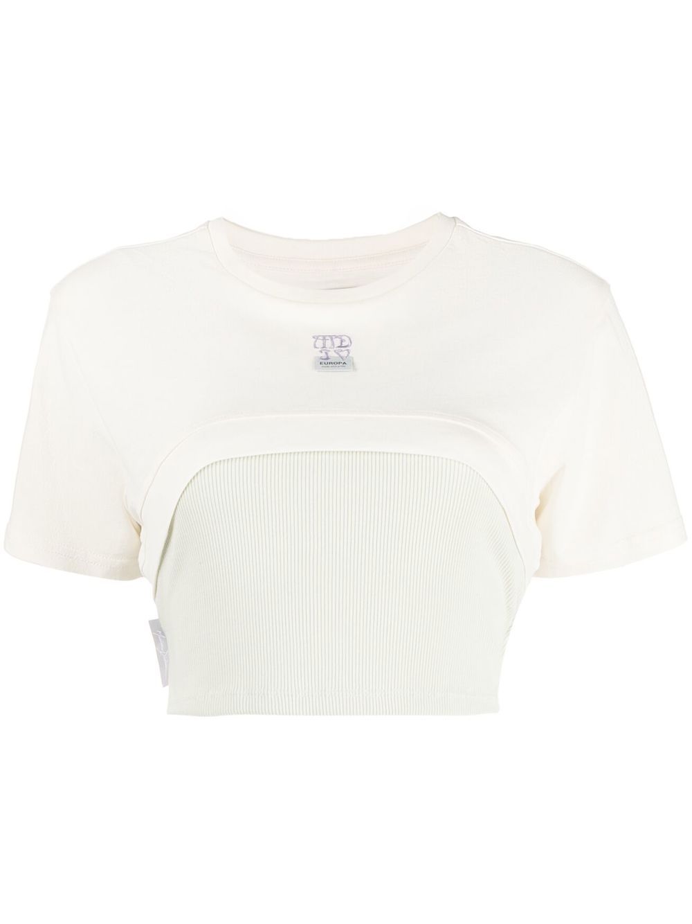 

Musium Div. layered cropped T-shirt - Neutrals