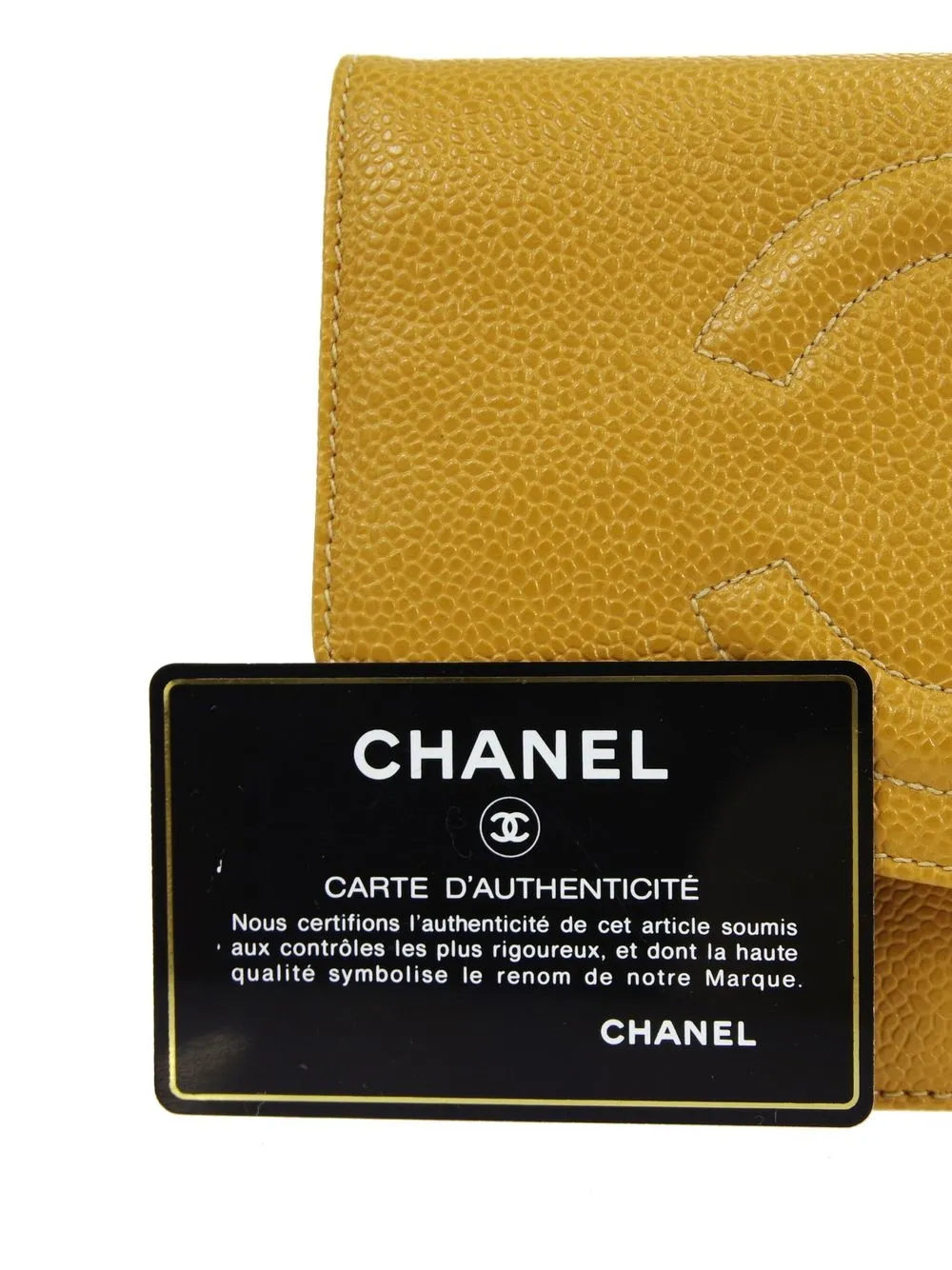 Pre-owned Chanel 1997 Cc Logo-embossed Chain Wallet In Brown