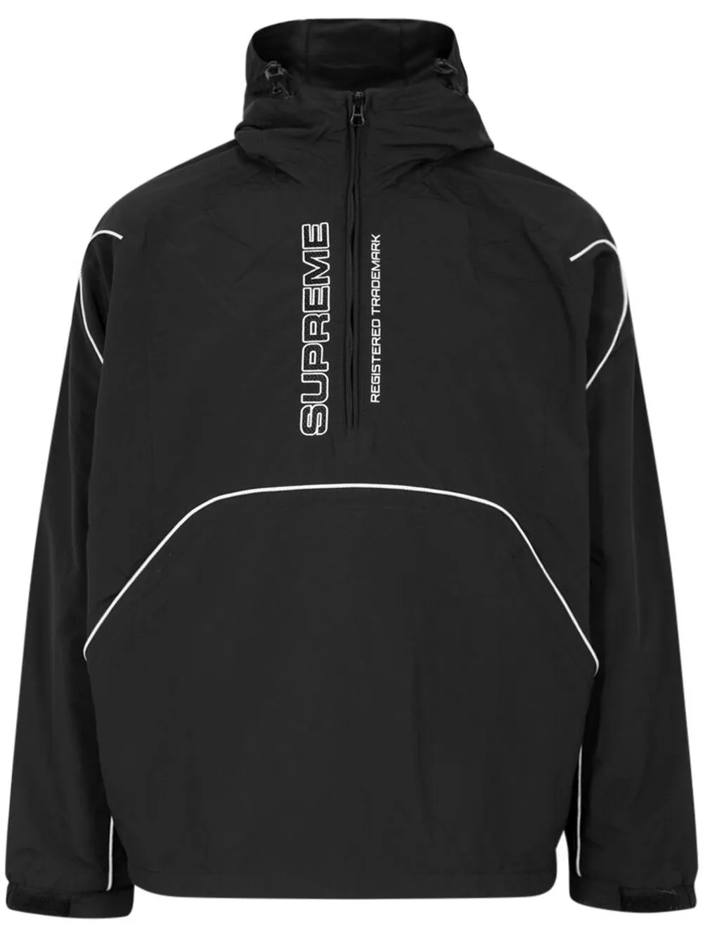 

Supreme logo-embellished half-zip pullover - Black