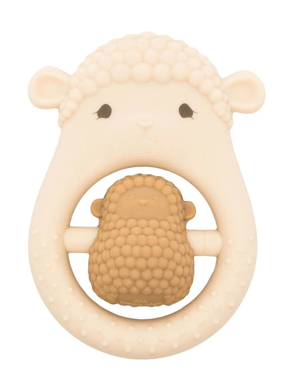 

Konges Sløjd Sibling Sheep teeth soother - White