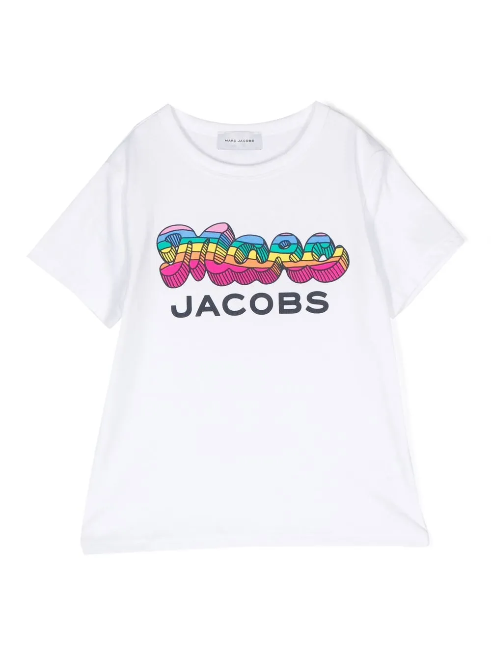 

Marc Jacobs Kids flocked-logo crew-neck T-shirt - White