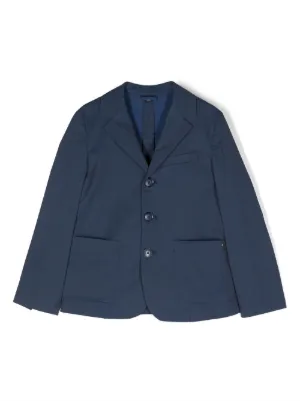 Emporio Armani Kids ウォッシュド デニムジャケット | ブルー