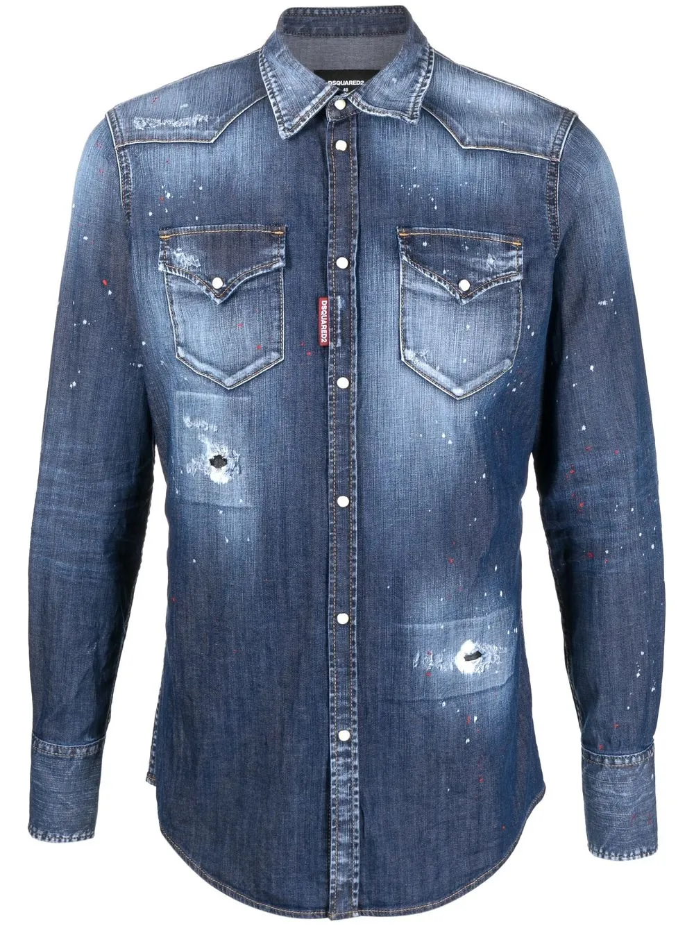 

Dsquared2 distressed denim shirt - Blue