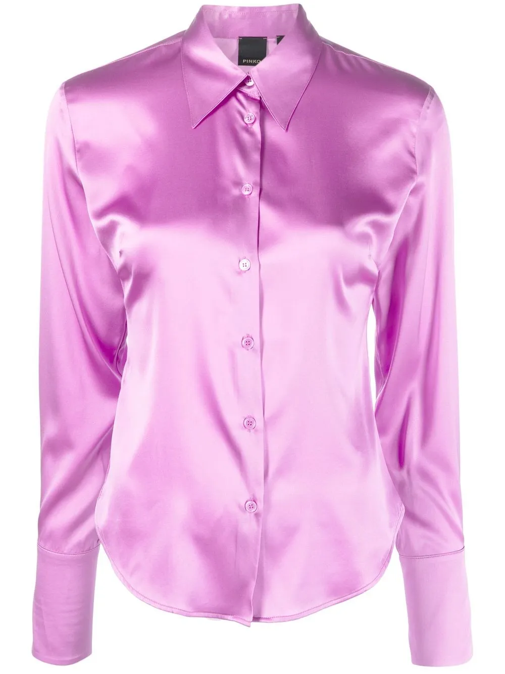 

PINKO camisa de seda satinada - Rosado