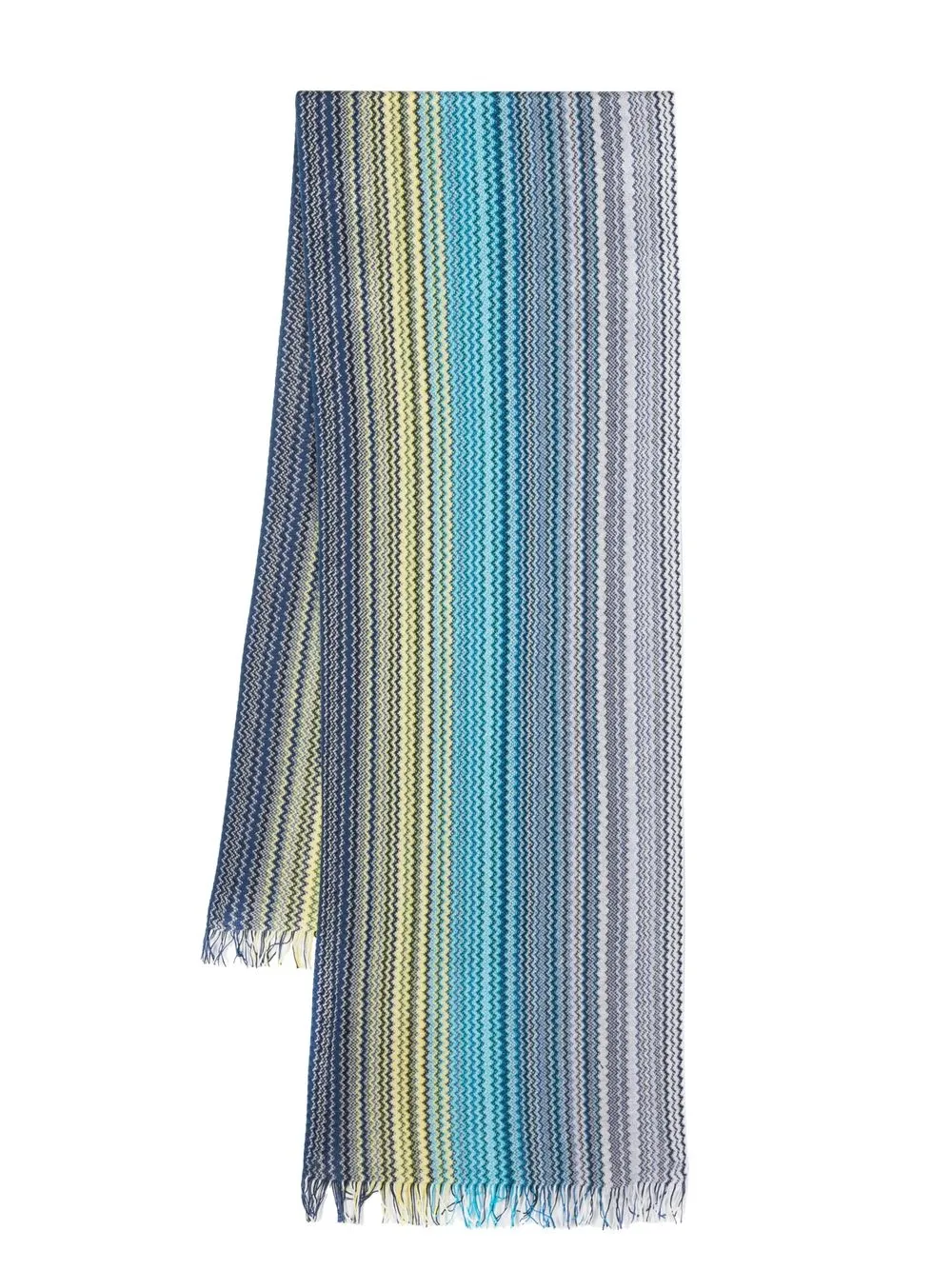 

Missoni zig-zag woven cotton scarf - Blue