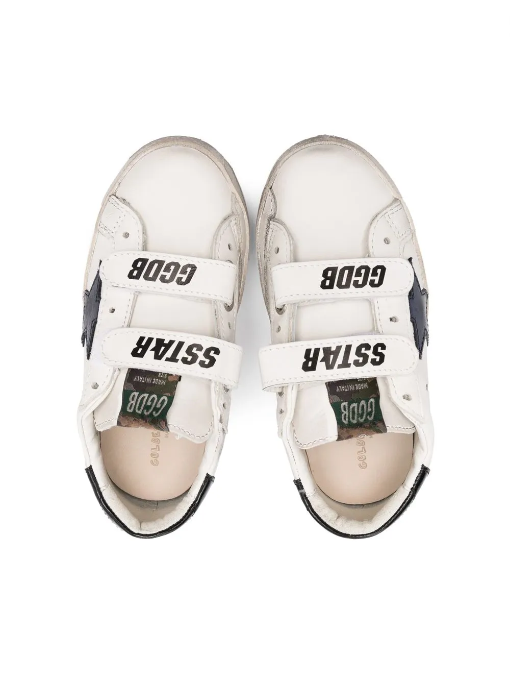Golden Goose Old School Touch-strap Sneakers In Neutrals