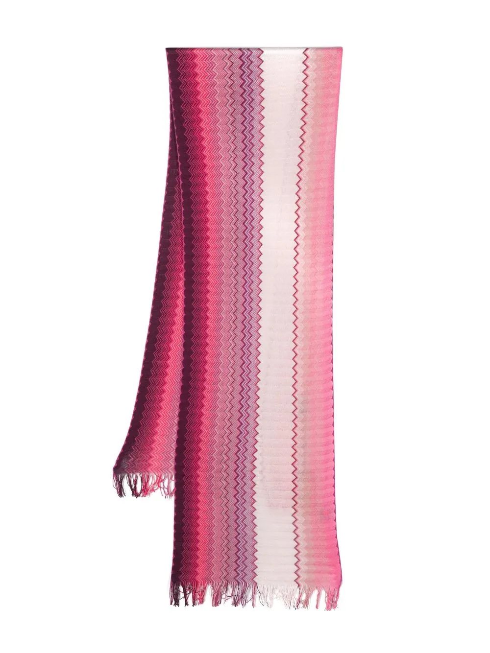 

Missoni zig-zag woven cotton scarf - Pink