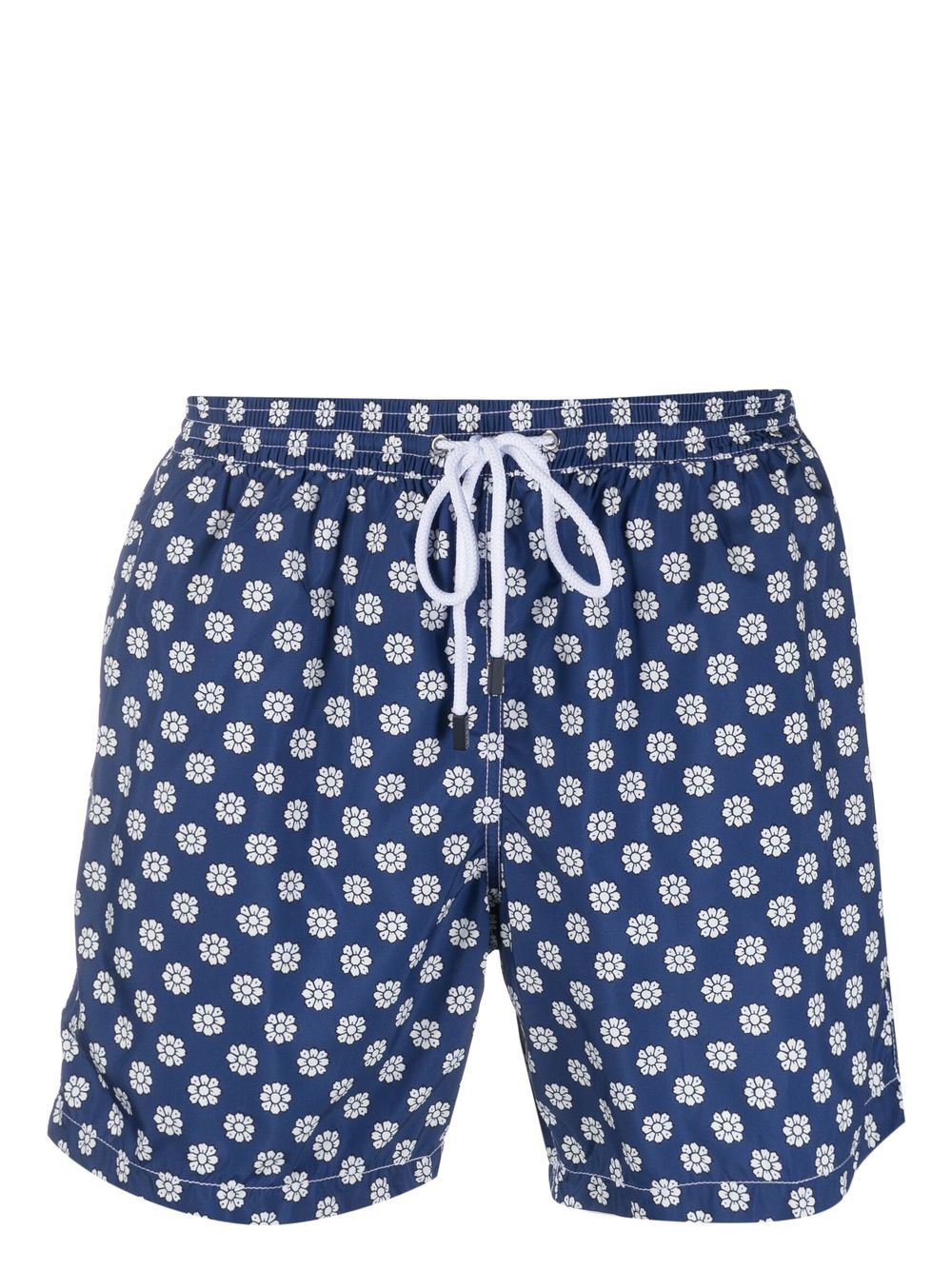 Shop Barba Floral-print Swim Shorts In Blue