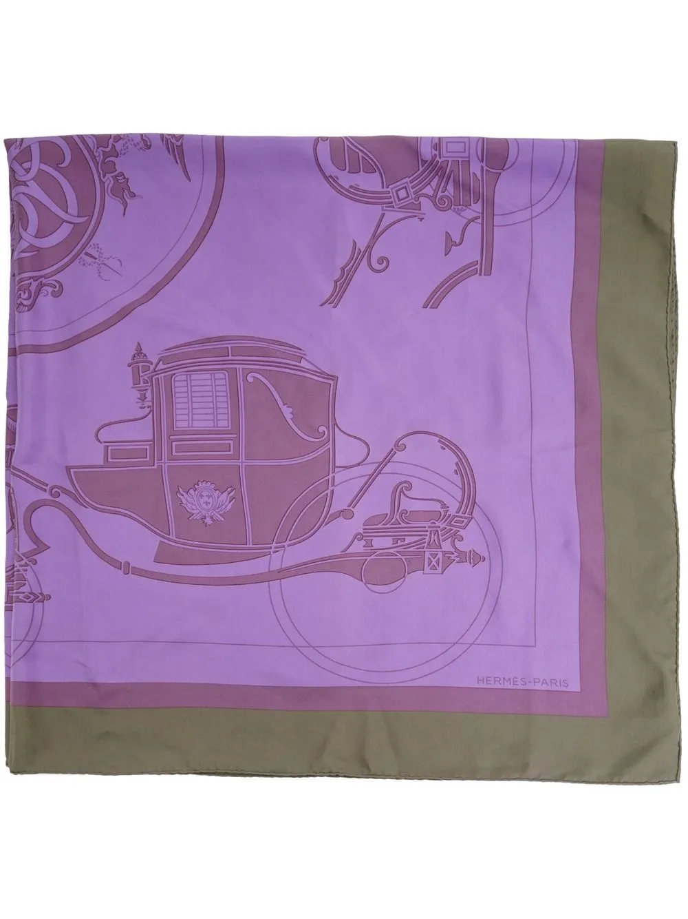 

Hermès mascada de seda con estampado gráfico pre-owned - Morado