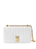 Burberry Lola quilted-leather crossbody bag - White