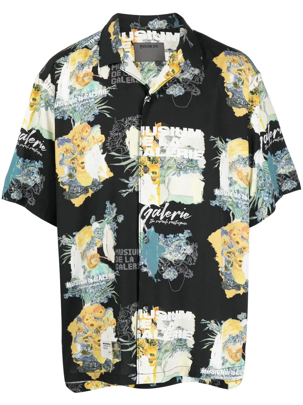 

Musium Div. Van Gogh-print bowling shirt - Black