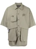 Musium Div. logo-print multi-pocket shirt - Green