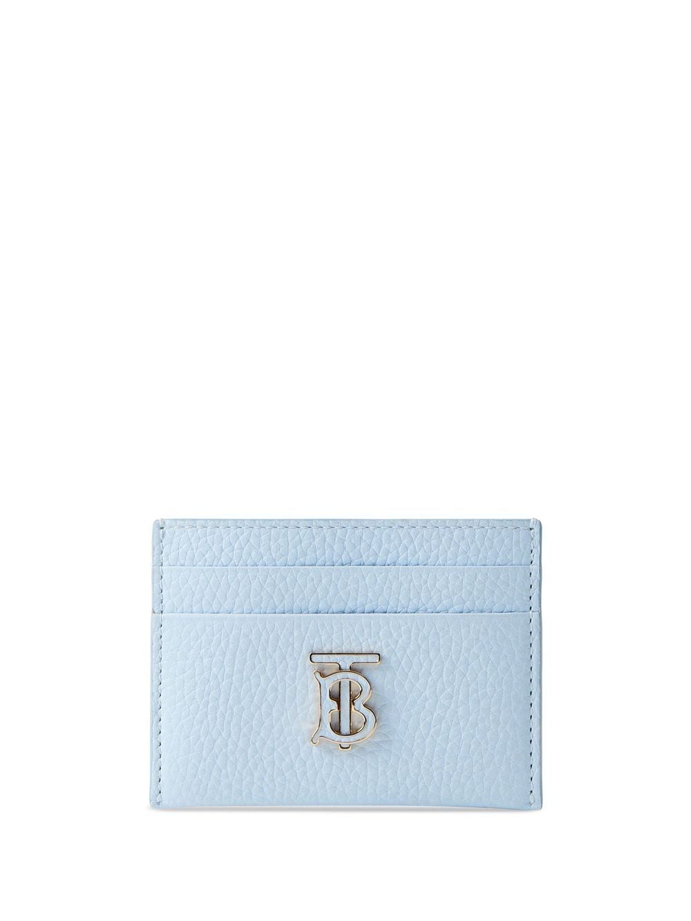 Burberry Tb Textured-leather Cardholder In Blau