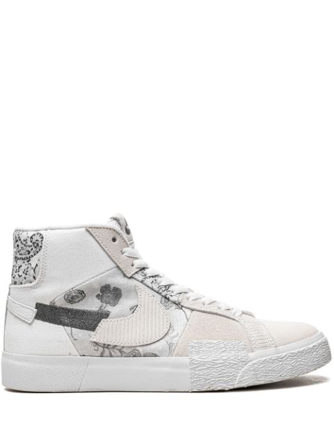 Nike SB Zoom Blazer Mid Edge "Floral White Grey" sneakers WOMEN