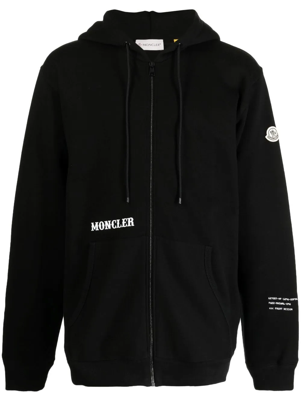 

Moncler x Hiroshi Fujiwara logo zip-up hoodie - Black