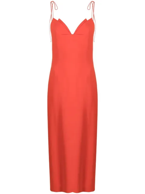 Del Core sleeveless silk long dress