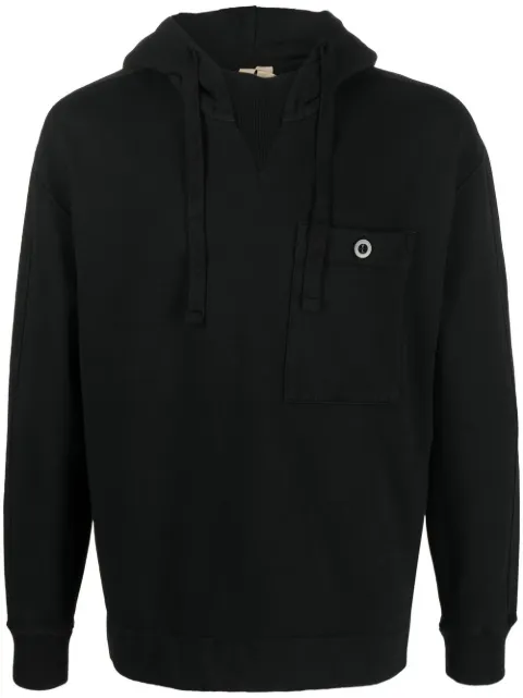 Ten C patch-pocket detail hoodie