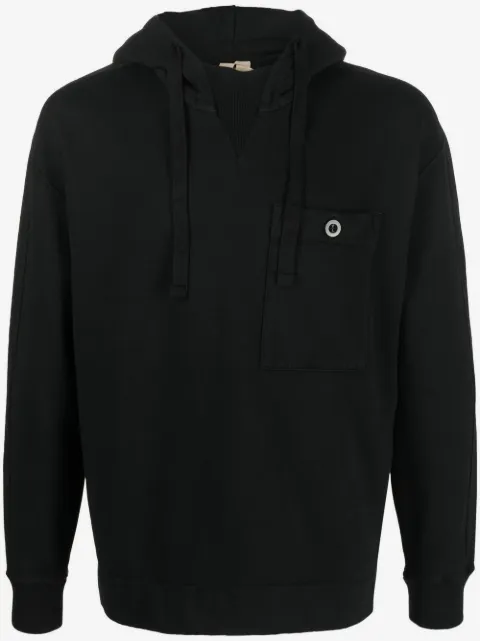 Ten C hoodie con bolsillo de parche