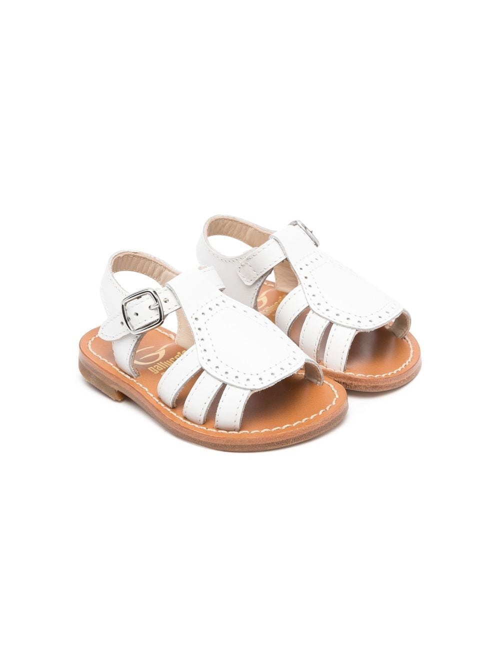 GALLUCCI OPEN-TOE LEATHER SANDALS