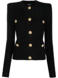 Balmain button-front knitted top - Black