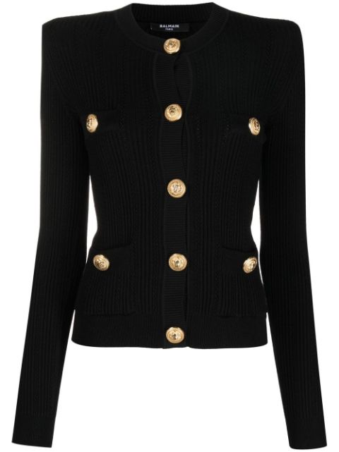 Balmain button-front knitted top Women